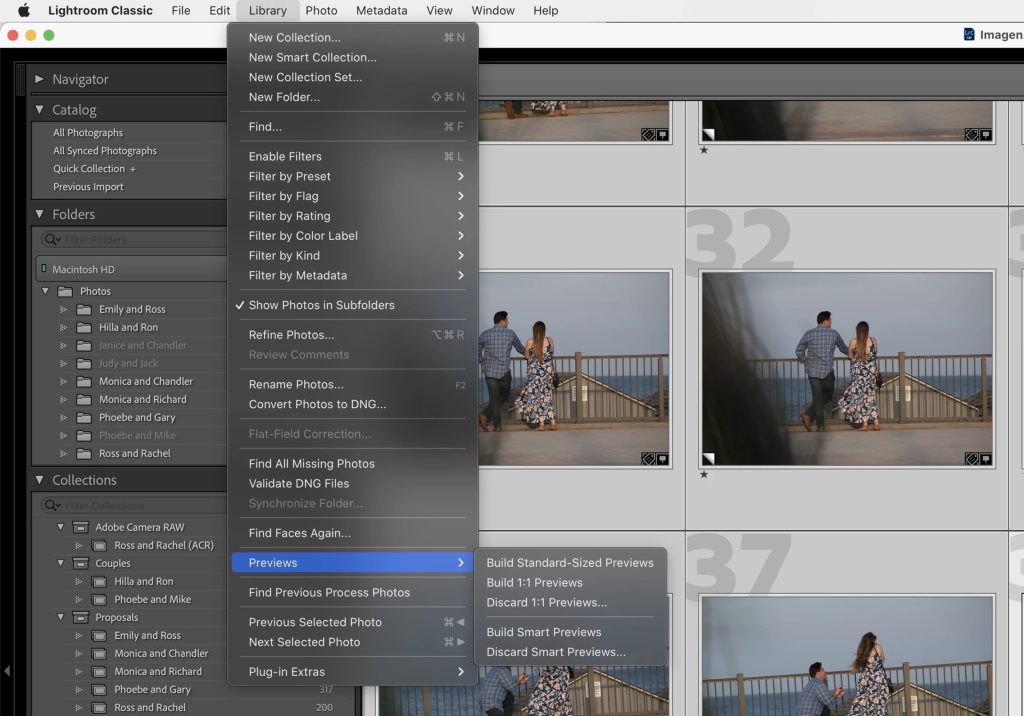 ライトルームクラシックでのスマートプレビューの使用