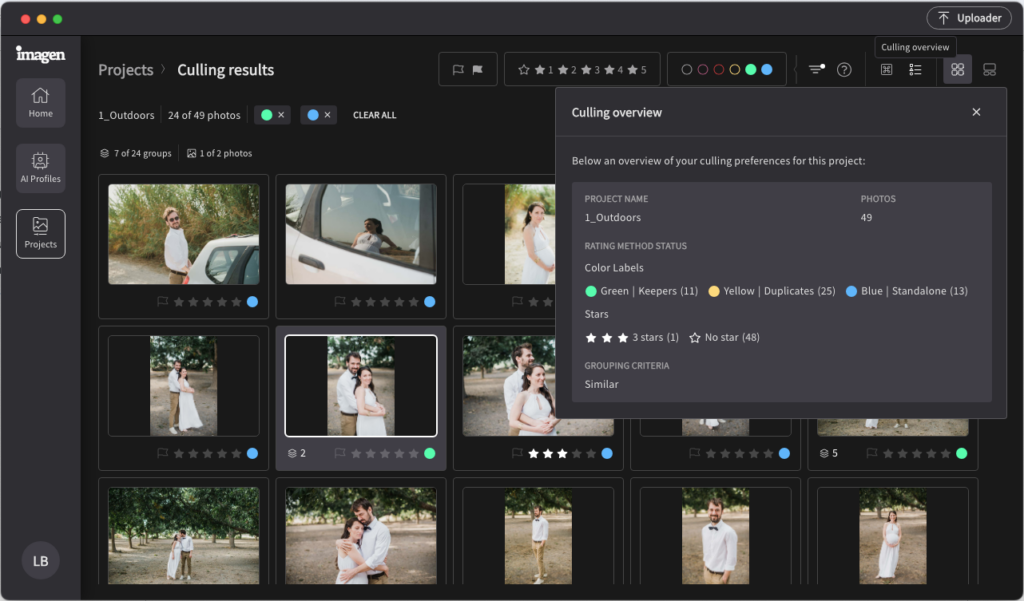 photo culling preferences in Imagen Culling Studio